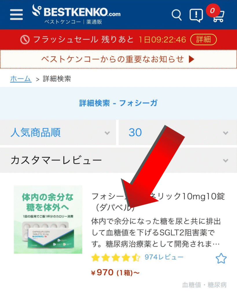 ベストケンコー購入フロー3